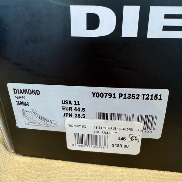 Diesel Men’s Diamond Tarmac Sneakers size 11 - Picture 3 of 10